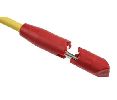 Product image for Hirschmann Test & Measurement 10A Black/Red Grabber Clip, 1kV Rating - 10mm Tip Size, 4mm Probe Socket Size