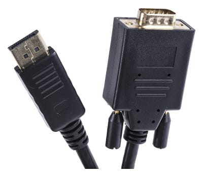Product image for 1mtr Display Port M - VGA M Cable - Blac