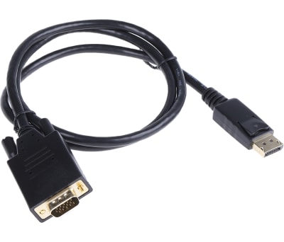 Product image for 1mtr Display Port M - VGA M Cable - Blac