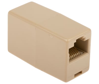 Product image for Beige 8way RJ45 straight through coupler