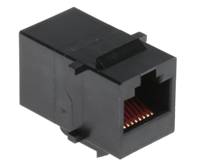 Product image for Black 8 way unshielded RJ45 coupler