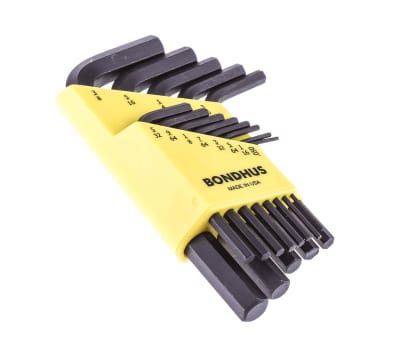 Product image for Bondhus 13 pieces Hex Key Set,  L Shape 0.05in