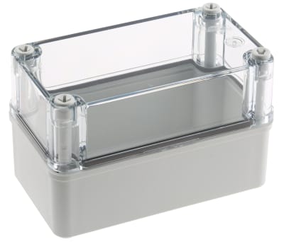 Product image for IP67 box w/transparent lid,140x85x80mm