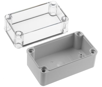 Product image for IP67 box w/transparent lid,140x85x80mm