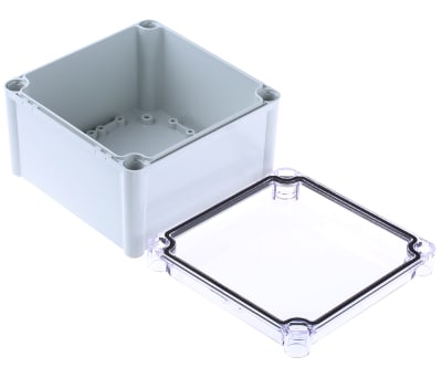 Product image for IP67 BOX TRANSPARENT LID,NOM.190X190X130