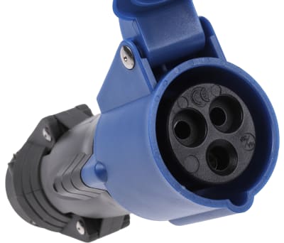 Product image for BLUE 2P+E STRAIGHT FREE SOCKET,16A 230V