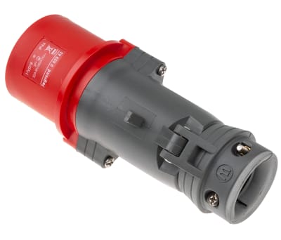 Product image for RED 3P+E STRAIGHT FREE PLUG,32A 400V