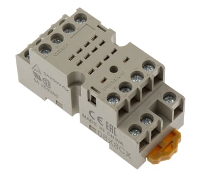 Product image for DIN rail mounting socket for 4PCO relay