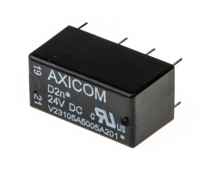 Product image for DPDT submin relay,3A 24Vdc coil 150mW