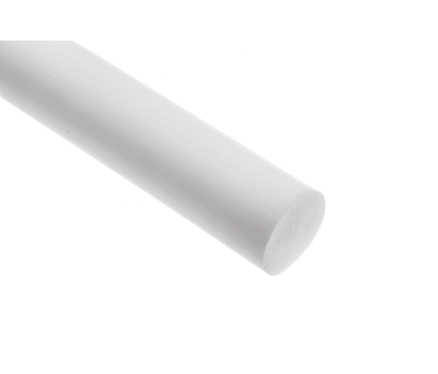 Product image for PTFE plastic rod stock,500mm L 32mm dia