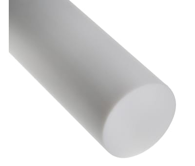 Product image for PTFE plastic rod stock,500mm L 50mm dia