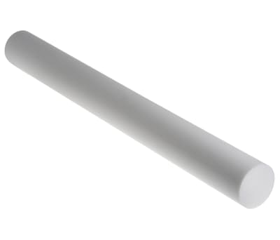 Product image for PTFE plastic rod stock,500mm L 50mm dia