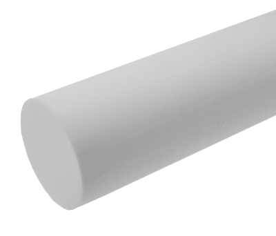 Product image for PTFE plastic rod stock,500mm L 65mm dia