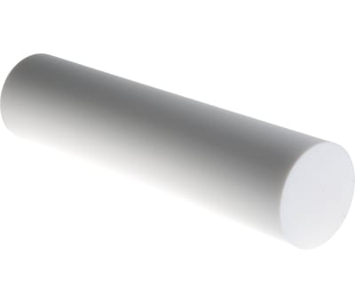 Product image for PTFE plastic rod stock,300mm L 70mm dia