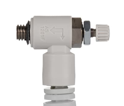 Product image for PNEUMATIC ELBOW FLOW REGULATOR,M5X4MM