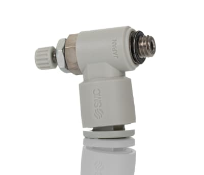 Product image for SMC AS Series Flow Regulator, M5 x 0.8 Male Inlet Port x M5 x 0.8 Male Outlet Port x 6mm Tube Outlet Port