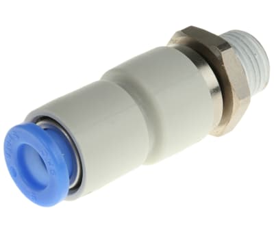 Product image for 360 DEG ROTARY STRAIGHT ADAPTOR,R1/8X6MM