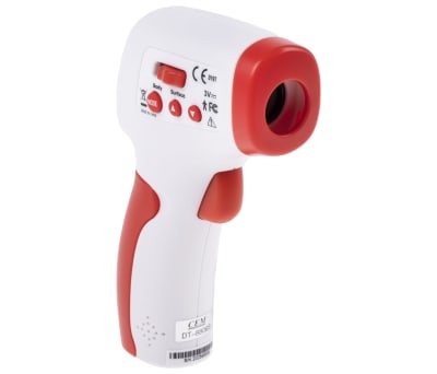 Product image for RS PRO RS-8806S Infrared Thermometer, Max Temperature +60°C, ±0.3°C, ±0.3°C, Centigrade, Fahrenheit