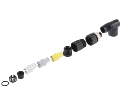 Product image for 3 WAY IP67 M8 RE-WIREABLE R/A PLUG,4A