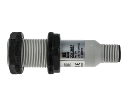 Product image for RS PRO Retro Reflection Photoelectric Sensor with Barrel Sensor, 3 m Detection Range