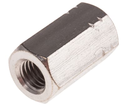 Product image for A4 s/steel hex connecting nut,M10x30mm