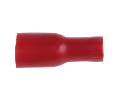 Product image for Red crimp shrouded receptacle, 4.8/0.8mm