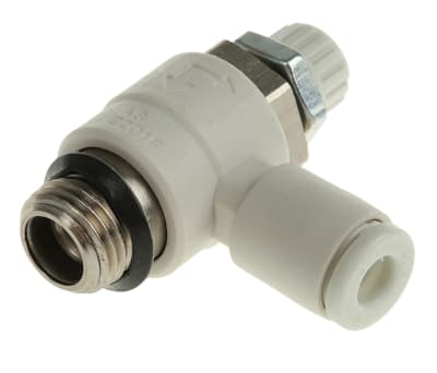 Product image for Pneumatic elbow flow regulator,1/8inx4mm