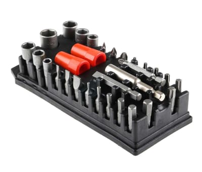 Product image for 30 piece 1/4in hex drive bit/socket set