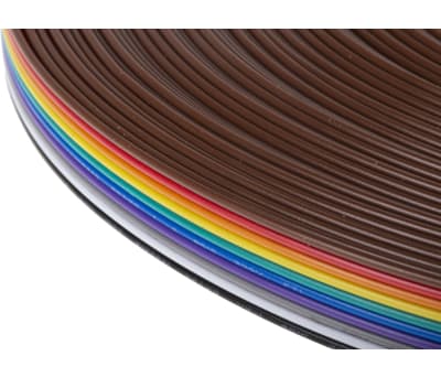 Product image for 10 way 7/0.15 PVC ribbon cable,25m