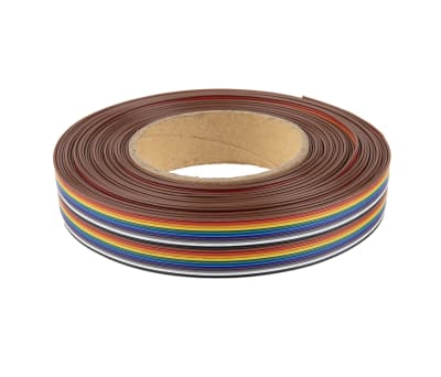 Product image for 20 way 7/0.15 PVC ribbon cable,10m