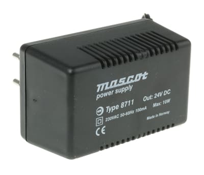 Product image for MAINS ADAPTER,PLUG-IN,ACDC,416MA,24VDC