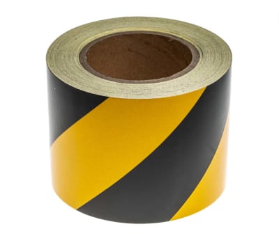 Product image for Blk/yel BS1710 reflective tape,100mmx25m