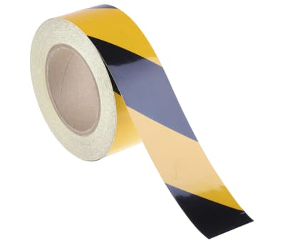 Product image for Blk/yel BS1710 reflective tape,50mmx25m