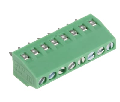 Product image for 8 WAY PCB VERTICAL MOUNT TERMINAL,2.54MM
