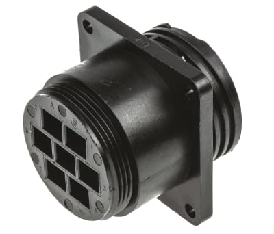 Product image for 7 way pin contact panel receptacle,35A