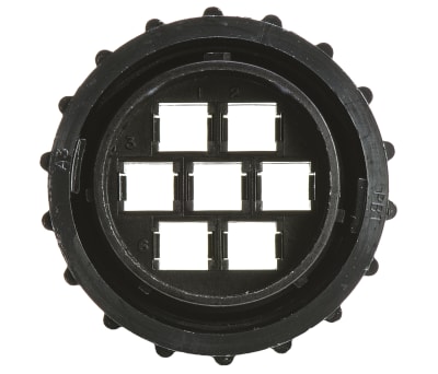 Product image for 7 way pin contact cable receptacle,35A