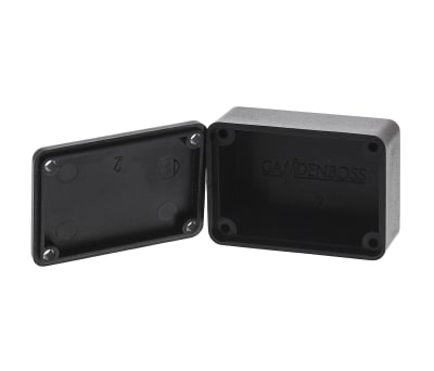 Product image for BLACK ABS BOX WITH LID, 34X24X16MM