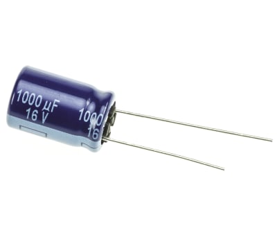 Product image for M radial Al elect cap,1000uF 16V 85degC
