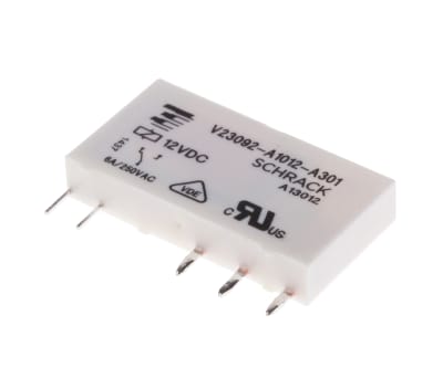 Product image for SPDT miniature power relay,6A 12Vdc coil