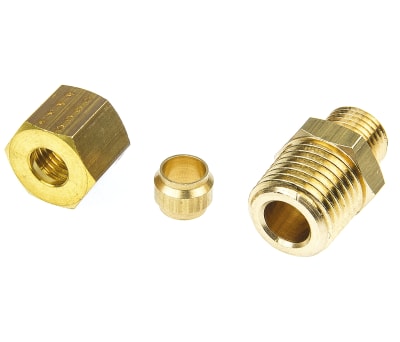 Product image for MALE STUD COUPLING,1/4IN BSPTMX6MM COMP