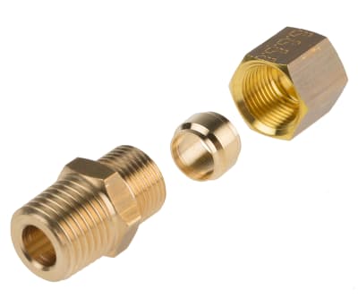 Product image for MALE STUD COUPLING,1/4IN BSPTMX8MM COMP