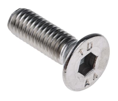 Product image for A4s/steel hex skt csk head screw,M6x20mm