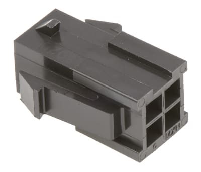 Product image for 4 way dual row panel mount plug,5A 3mm