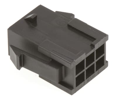 Product image for 6 way dual row panel mount plug,5A 3mm