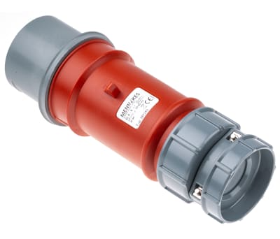 Product image for RED 3PN+E IP44 POWER TOP PLUG,32A 400V