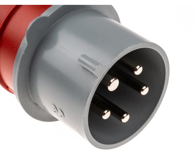 Product image for RED 3PN+E IP44 POWER TOP PLUG,32A 400V