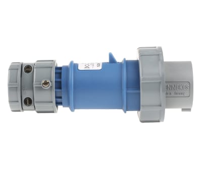 Product image for MENNEKES, PowerTOP IP67 Blue Cable Mount 3P Industrial Power Plug, Rated At 16.0A, 230.0 V