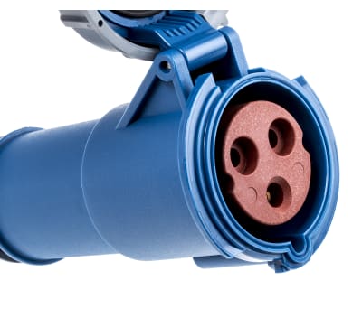 Product image for BLUE 2P+E IP67 POWER TOP SOCKET,32A 230V