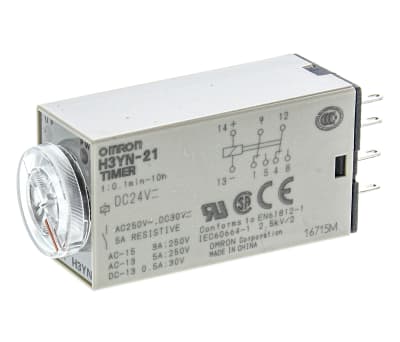 Product image for DPDT 4 function timer,0.1min-10hr 24Vdc