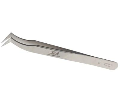 Product image for Precision hooked fine tweezers,VEN No.6